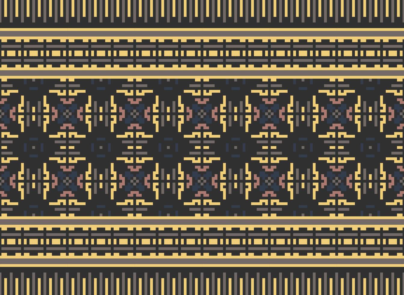 Beautiful floral cross stitch pattern.geometric ethnic oriental pattern traditional background.Aztec style abstract vector illustration.design for texture,fabric,clothing,wrapping,decoration,carpet.