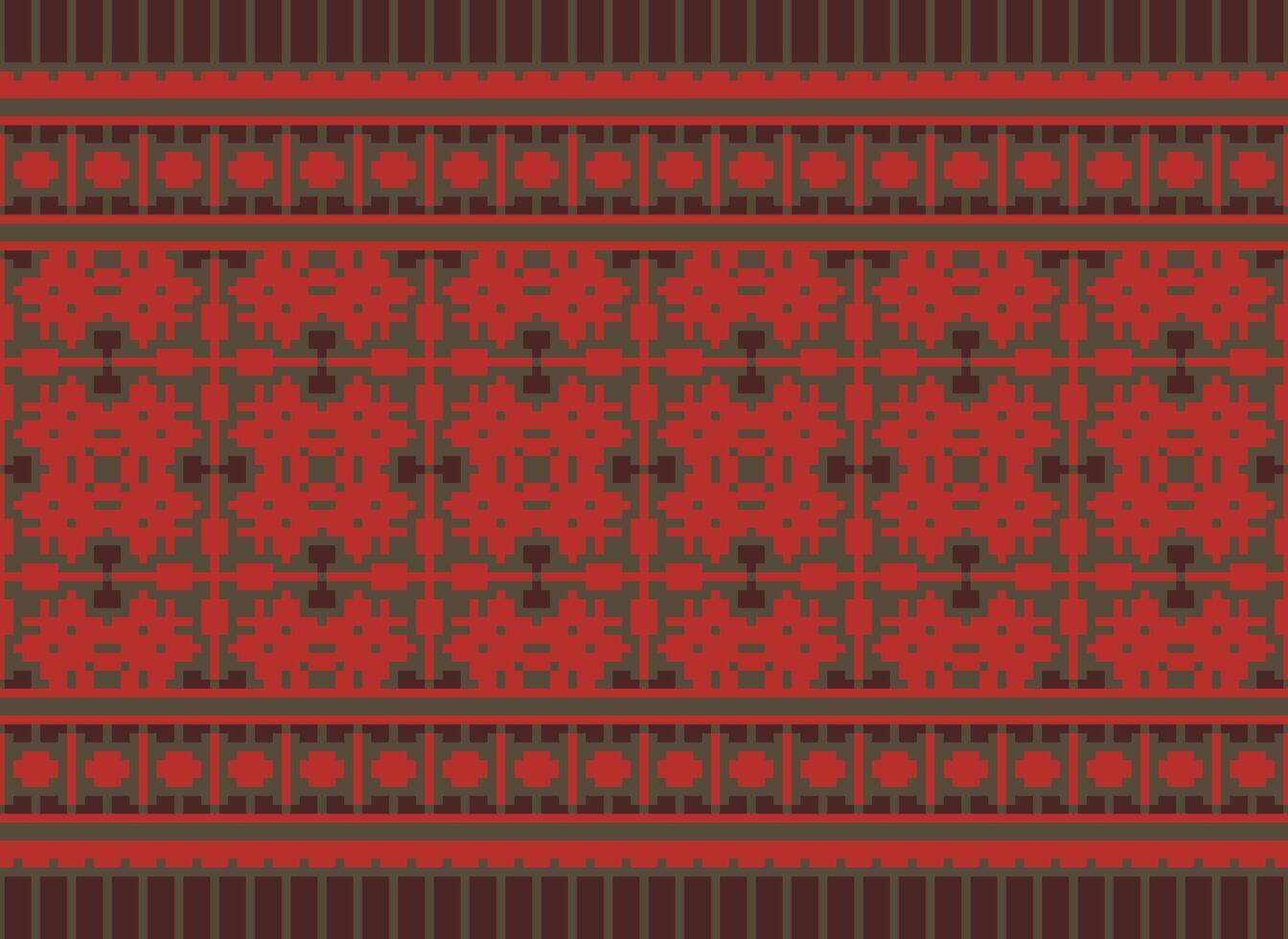 Beautiful floral cross stitch pattern.geometric ethnic oriental pattern traditional background.Aztec style abstract vector illustration.design for texture,fabric,clothing,wrapping,decoration,carpet.
