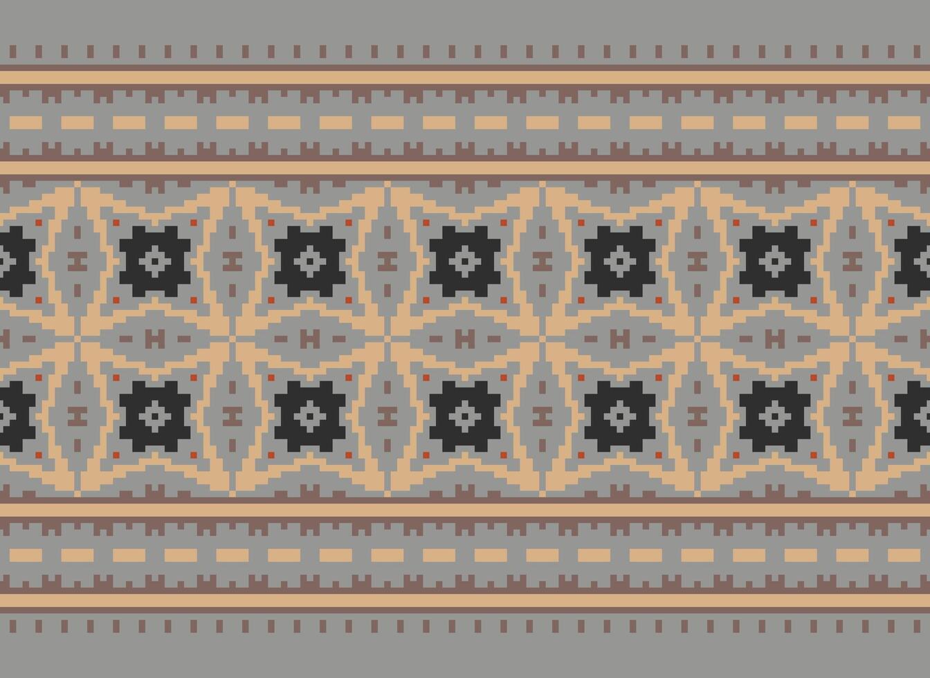Beautiful floral cross stitch pattern.geometric ethnic oriental pattern traditional background.Aztec style abstract vector illustration.design for texture,fabric,clothing,wrapping,decoration,carpet.