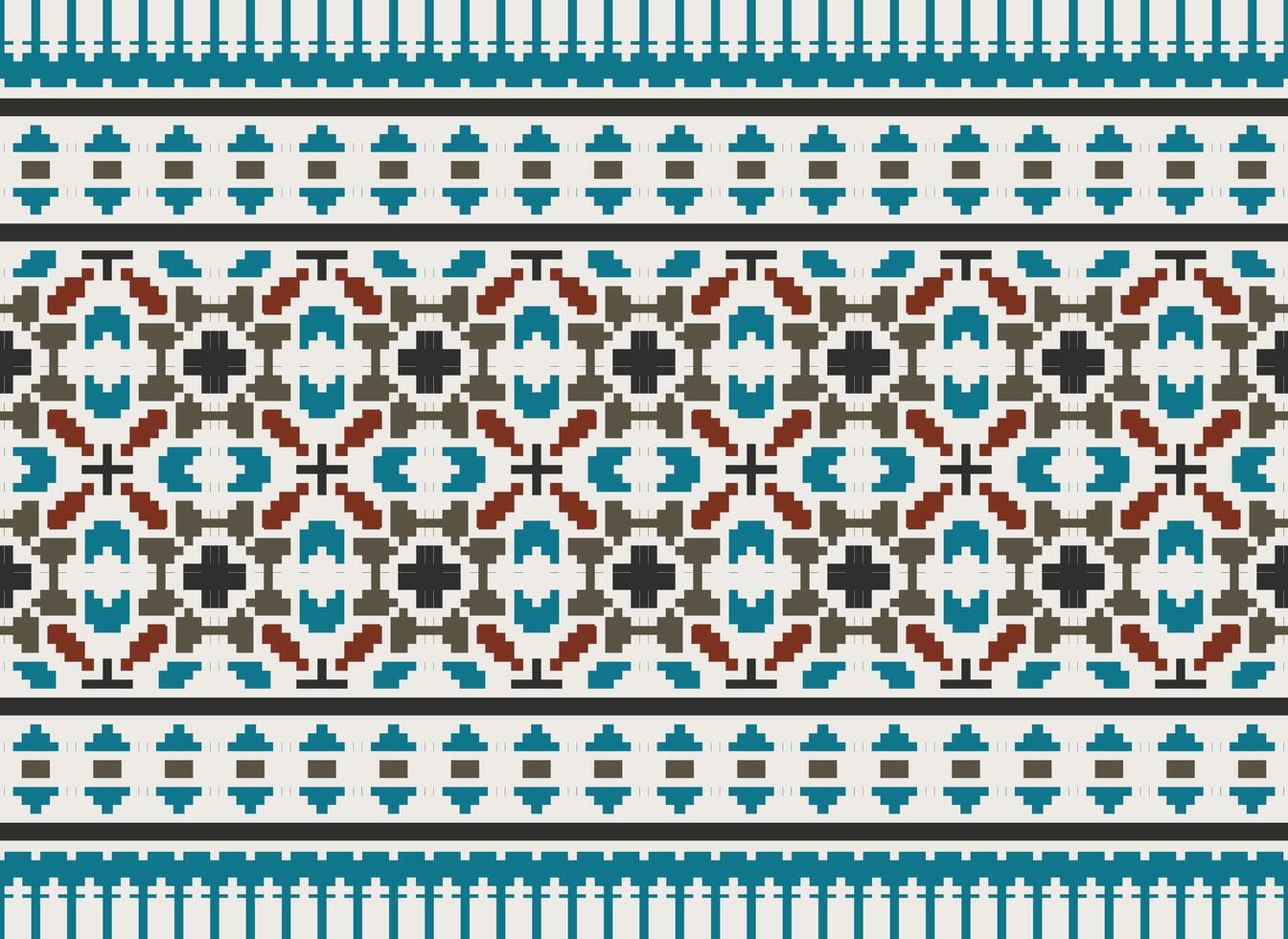 Beautiful floral cross stitch pattern.geometric ethnic oriental pattern traditional background.Aztec style abstract vector illustration.design for texture,fabric,clothing,wrapping,decoration,carpet.