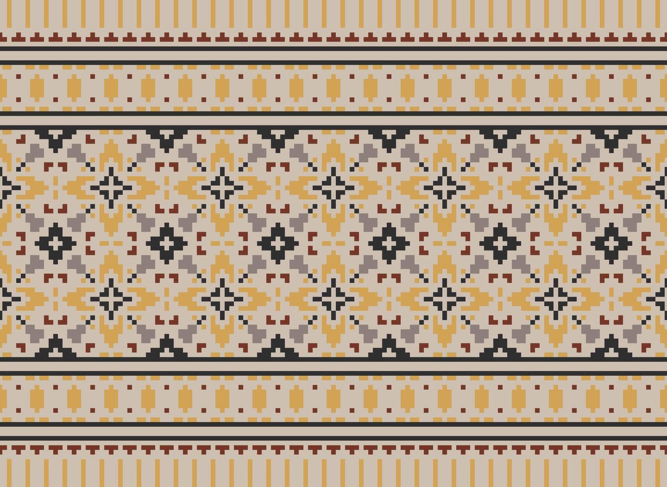 Beautiful floral cross stitch pattern.geometric ethnic oriental pattern traditional background.Aztec style abstract vector illustration.design for texture,fabric,clothing,wrapping,decoration,carpet.