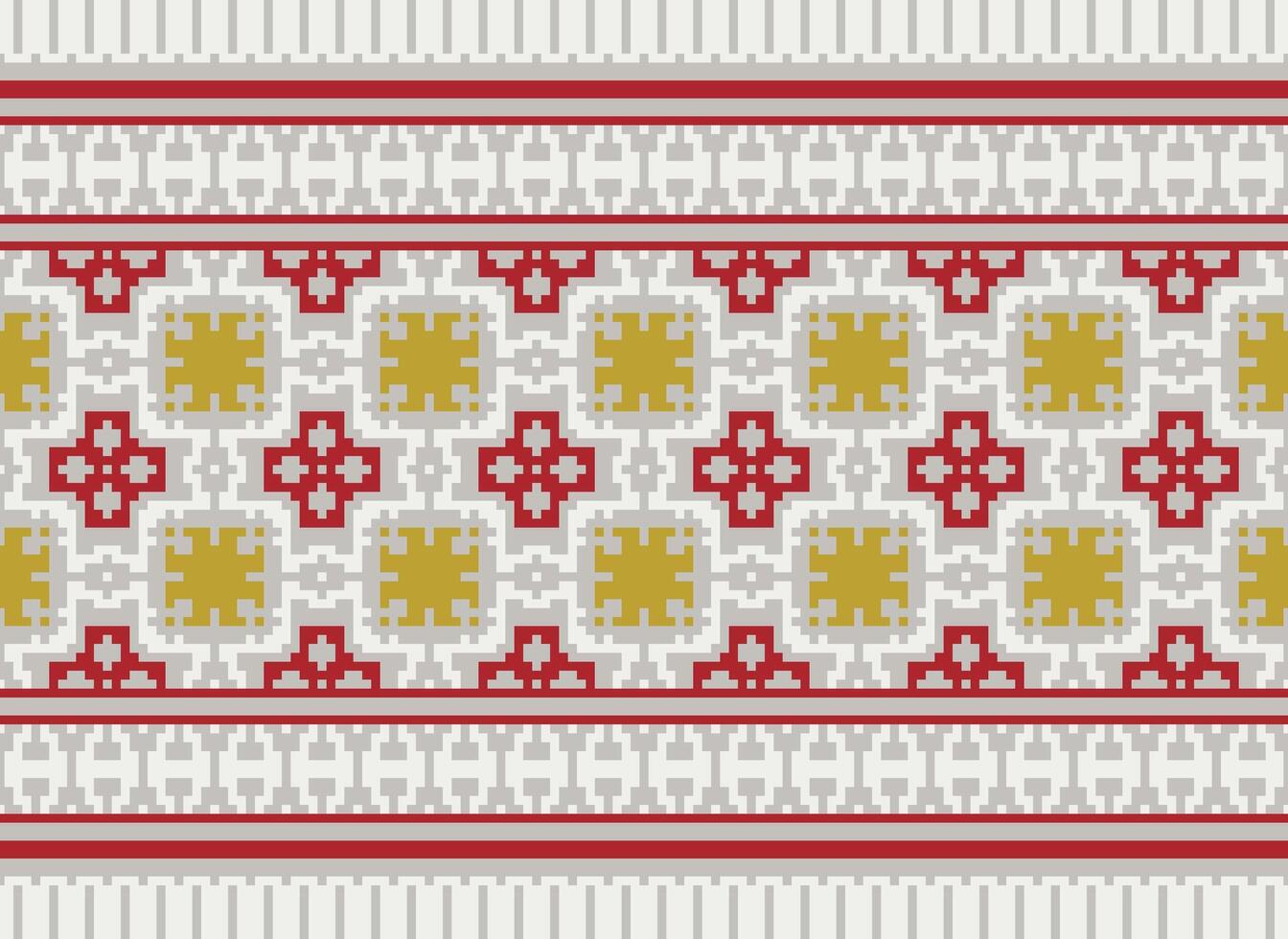 Beautiful floral cross stitch pattern.geometric ethnic oriental pattern traditional background.Aztec style abstract vector illustration.design for texture,fabric,clothing,wrapping,decoration,carpet.