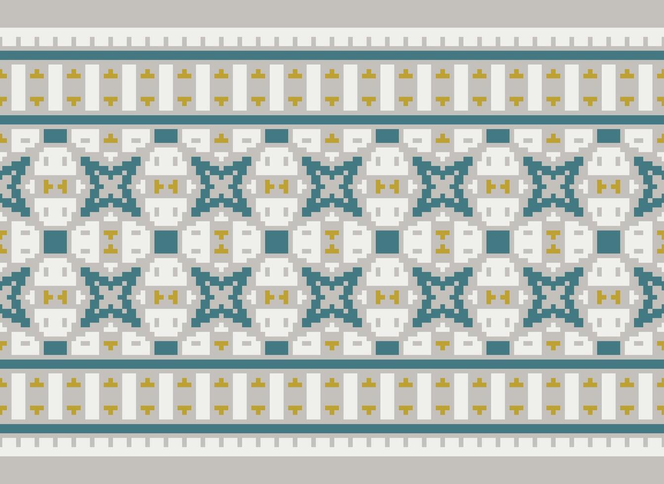 Beautiful floral cross stitch pattern.geometric ethnic oriental pattern traditional background.Aztec style abstract vector illustration.design for texture,fabric,clothing,wrapping,decoration,carpet.