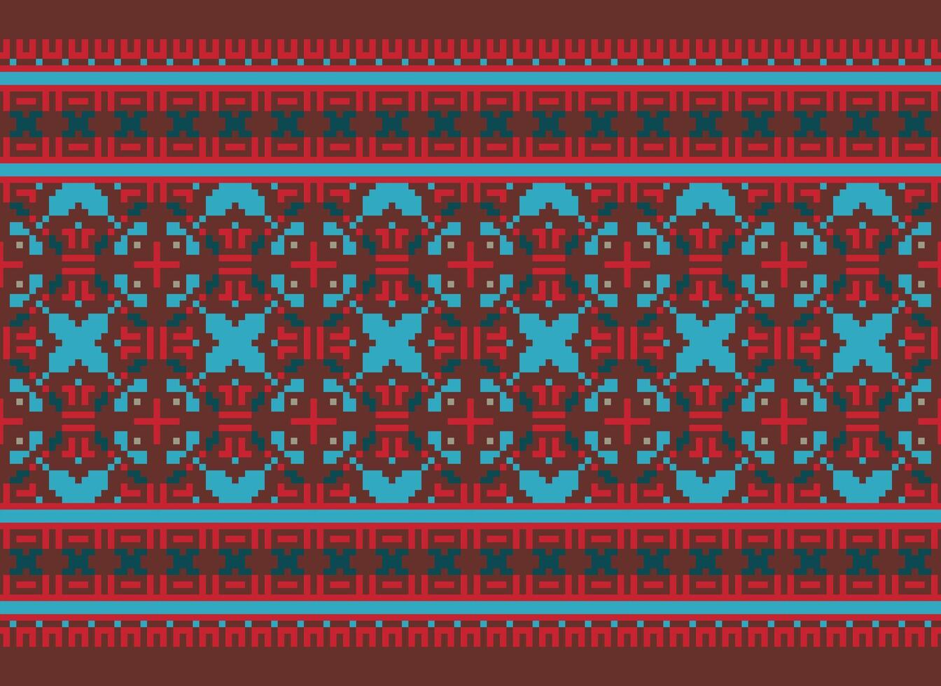 Beautiful floral cross stitch pattern.geometric ethnic oriental pattern traditional background.Aztec style abstract vector illustration.design for texture,fabric,clothing,wrapping,decoration,carpet.