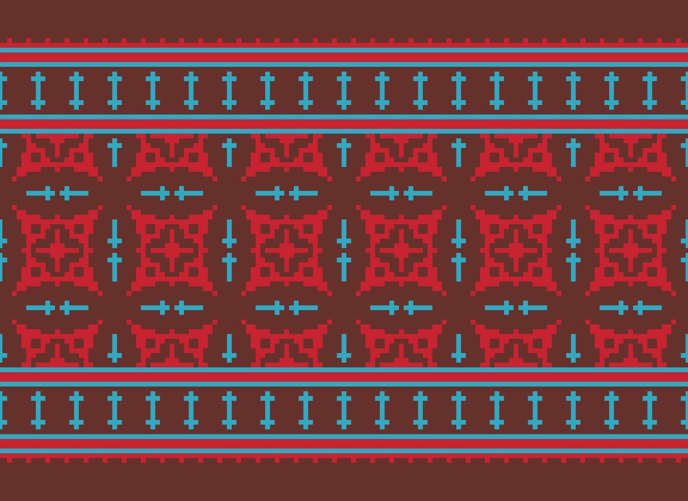 Beautiful floral cross stitch pattern.geometric ethnic oriental pattern traditional background.Aztec style abstract vector illustration.design for texture,fabric,clothing,wrapping,decoration,carpet.