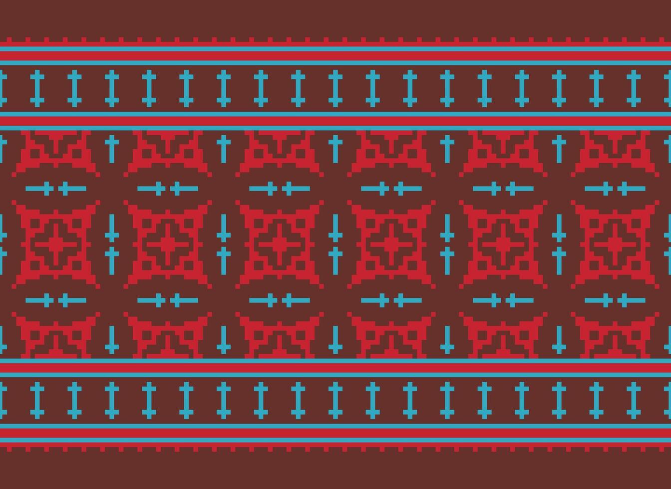 Beautiful floral cross stitch pattern.geometric ethnic oriental pattern traditional background.Aztec style abstract vector illustration.design for texture,fabric,clothing,wrapping,decoration,carpet.