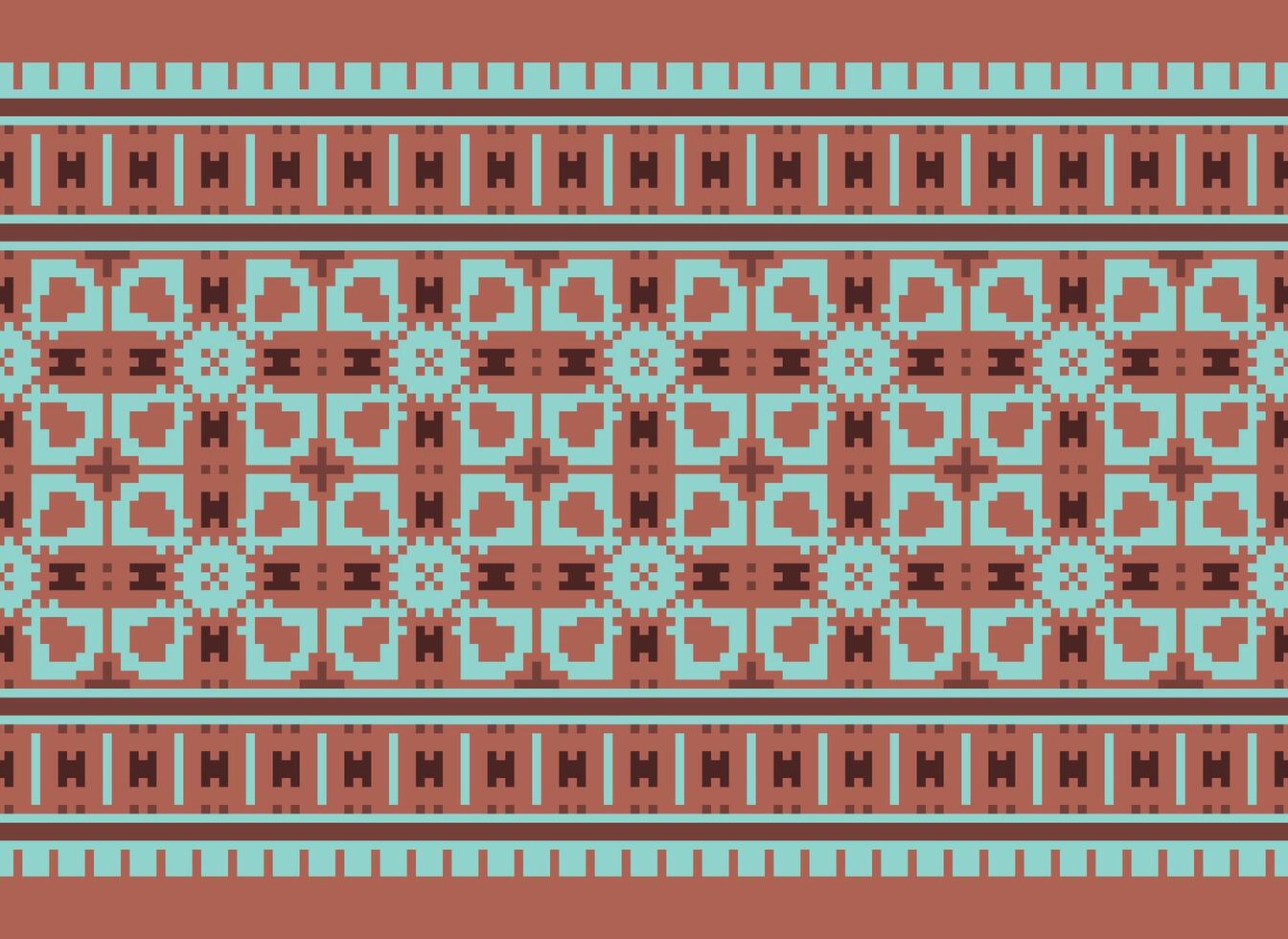 Beautiful floral cross stitch pattern.geometric ethnic oriental pattern traditional background.Aztec style abstract vector illustration.design for texture,fabric,clothing,wrapping,decoration,carpet.