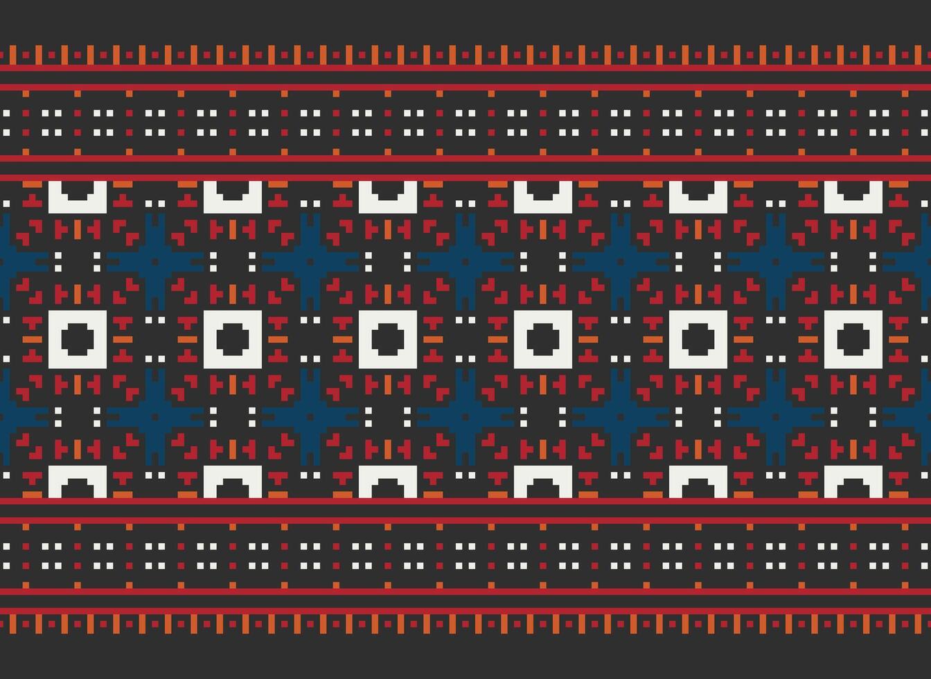 Beautiful floral cross stitch pattern.geometric ethnic oriental pattern traditional background.Aztec style abstract vector illustration.design for texture,fabric,clothing,wrapping,decoration,carpet.