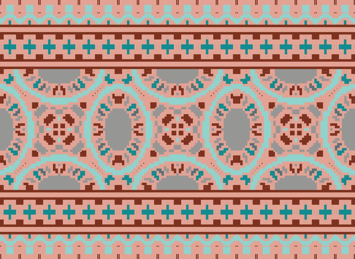 Beautiful pixel patterns traditional folk style, geometric ethnic seamless pattern vector illustration. Design for  cross stitch, carpet, wallpaper, clothing, texti fabric, wrapping, batik, embroidery