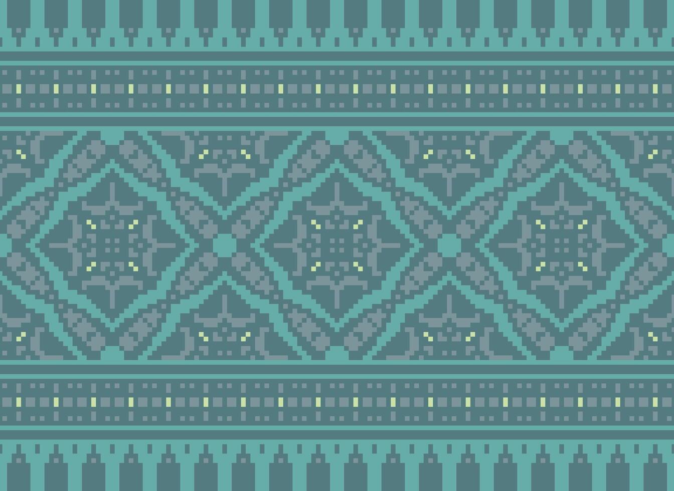 Vintages Cross Stitch Traditional Ethnic Pattern Paisley Flower Ikat Background Abstract Aztec African Indonesian Indian Seamless Pattern for Fabric Print Cloth Dress Carpet Curtains and Sarong vector