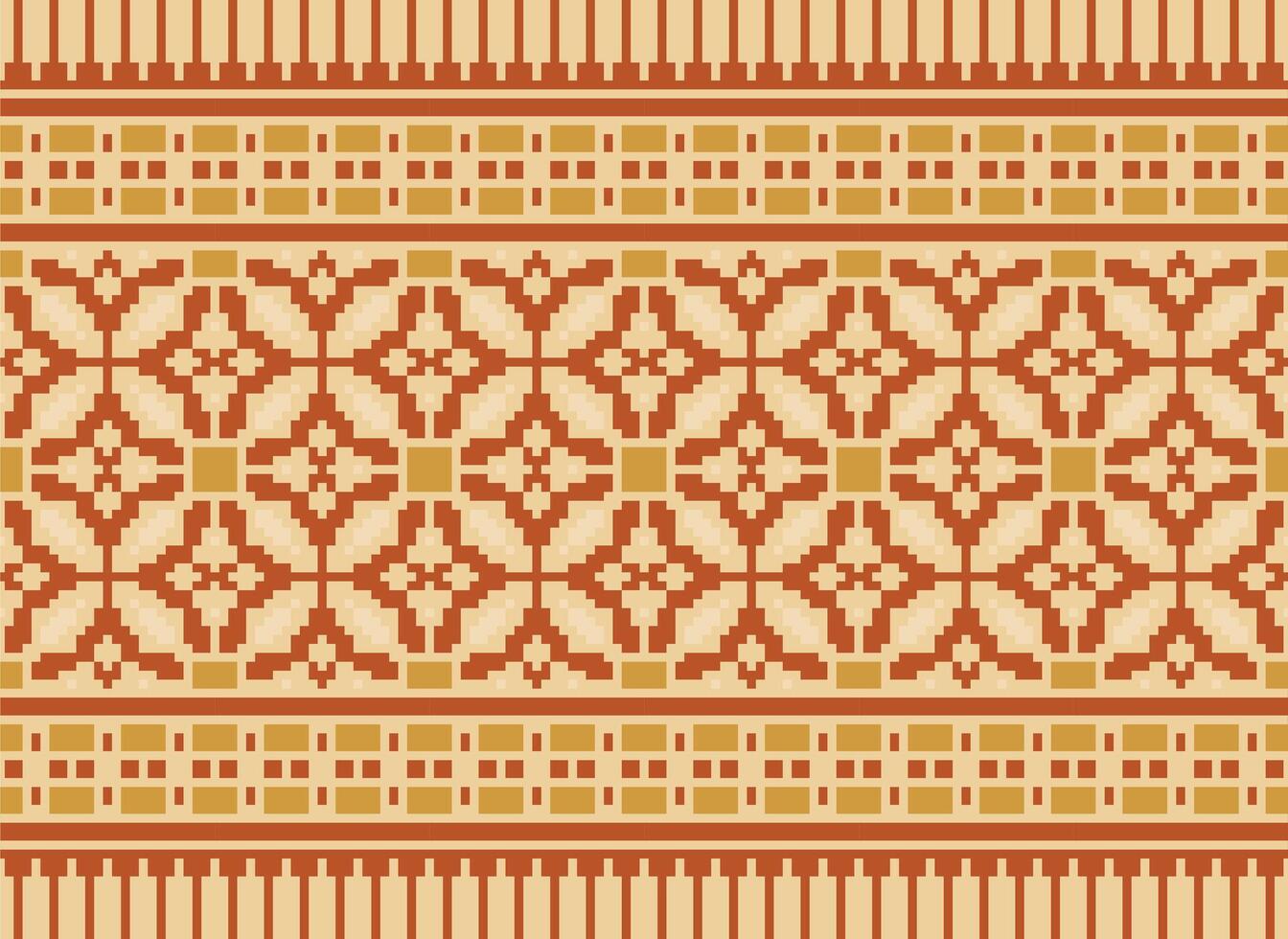 Beautiful pixel patterns traditional folk style, geometric ethnic seamless pattern vector illustration. Design for  cross stitch, carpet, wallpaper, clothing, texti fabric, wrapping, batik, embroidery