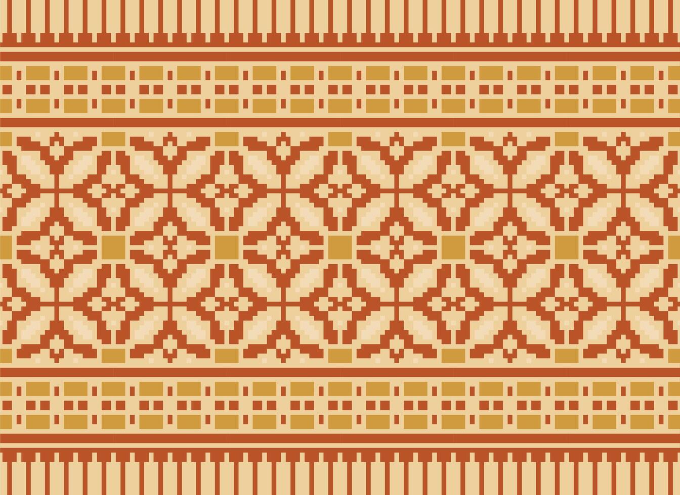 hermosa píxel patrones tradicional gente estilo, geométrico étnico sin costura modelo vector ilustración. diseño para cruzar puntada, alfombra, fondo de pantalla, ropa, texto tela, envase, batik, bordado