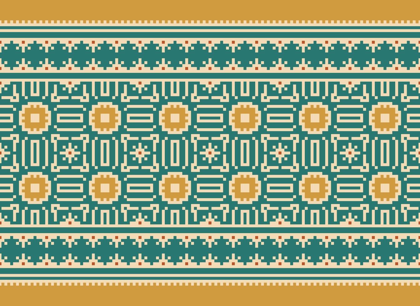 Beautiful pixel patterns traditional folk style, geometric ethnic seamless pattern vector illustration. Design for  cross stitch, carpet, wallpaper, clothing, texti fabric, wrapping, batik, embroidery