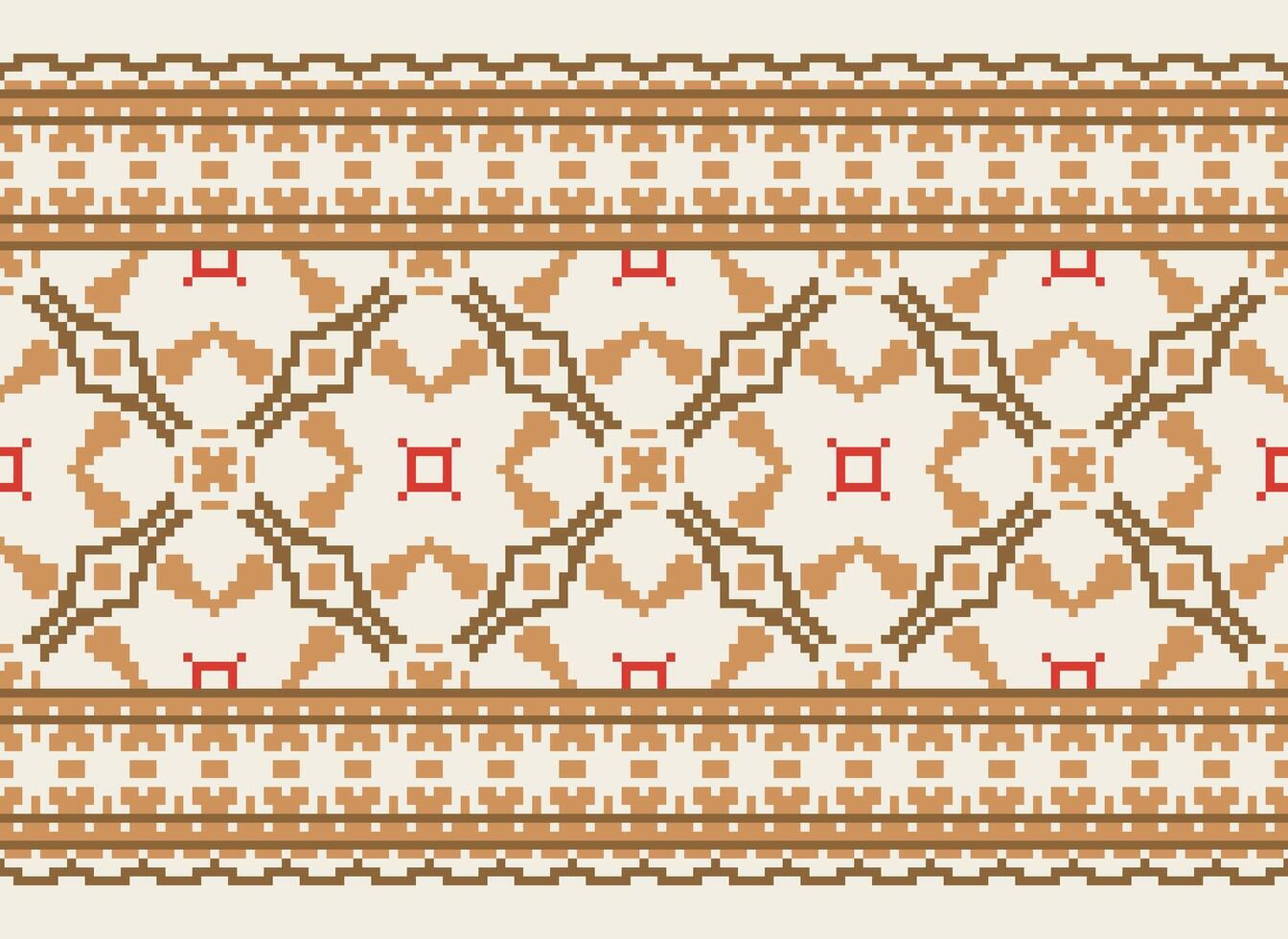 Beautiful pixel patterns traditional folk style, geometric ethnic seamless pattern vector illustration. Design for  cross stitch, carpet, wallpaper, clothing, texti fabric, wrapping, batik, embroidery