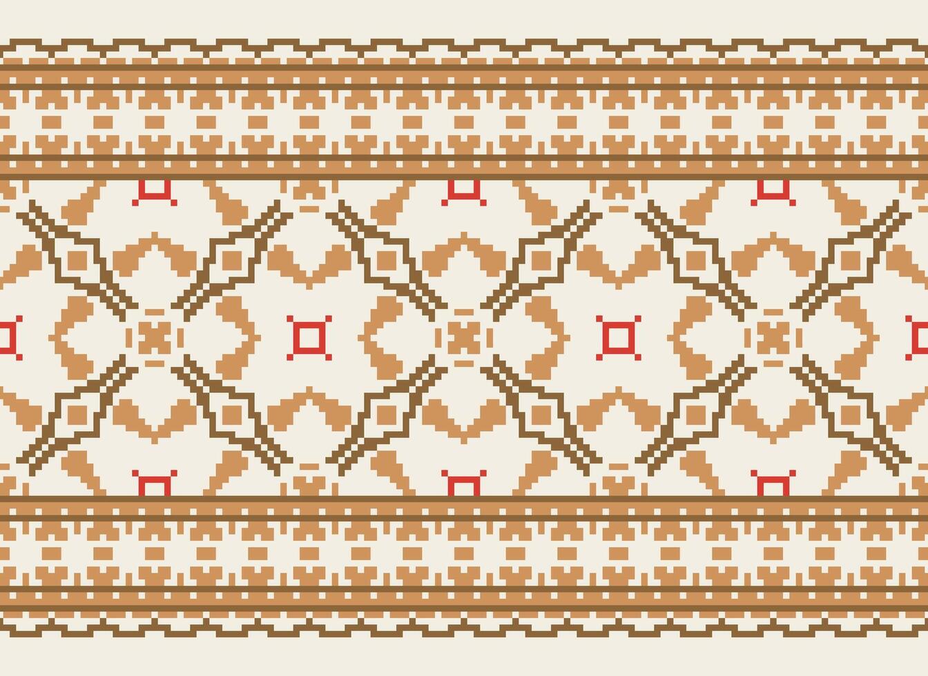 hermosa píxel patrones tradicional gente estilo, geométrico étnico sin costura modelo vector ilustración. diseño para cruzar puntada, alfombra, fondo de pantalla, ropa, texto tela, envase, batik, bordado