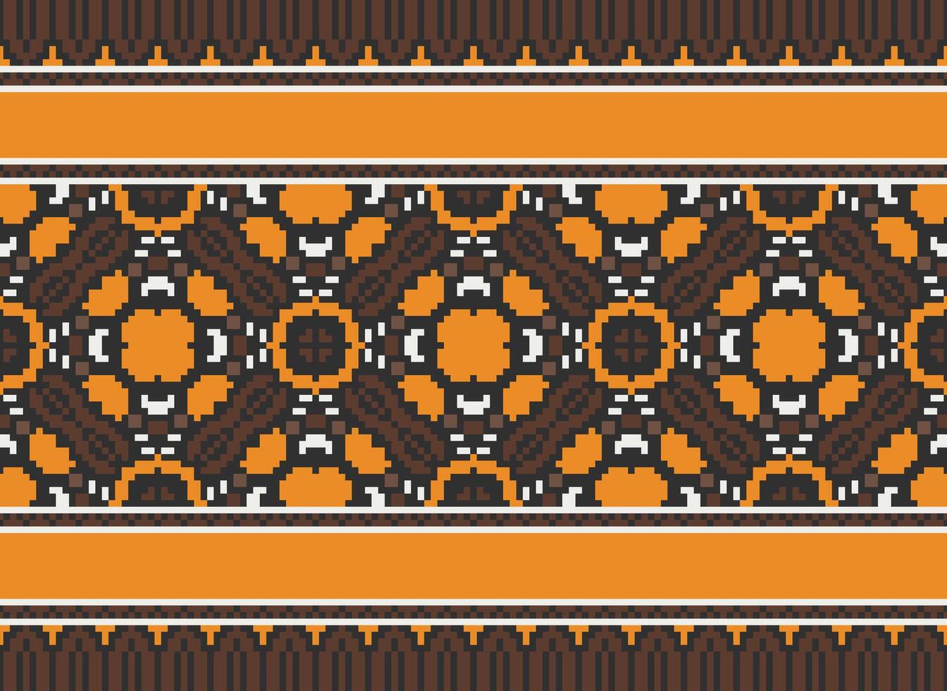 Beautiful pixel patterns traditional folk style, geometric ethnic seamless pattern vector illustration. Design for  cross stitch, carpet, wallpaper, clothing, texti fabric, wrapping, batik, embroidery