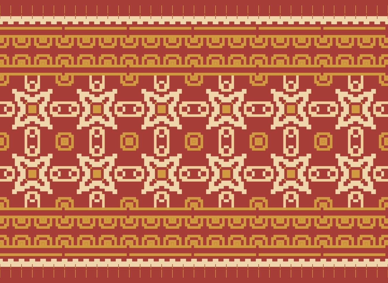 Beautiful pixel patterns traditional folk style, geometric ethnic seamless pattern vector illustration. Design for  cross stitch, carpet, wallpaper, clothing, texti fabric, wrapping, batik, embroidery