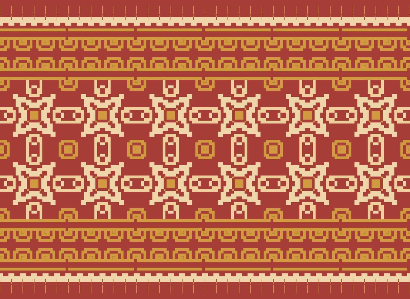 hermosa píxel patrones tradicional gente estilo, geométrico étnico sin costura modelo vector ilustración. diseño para cruzar puntada, alfombra, fondo de pantalla, ropa, texto tela, envase, batik, bordado