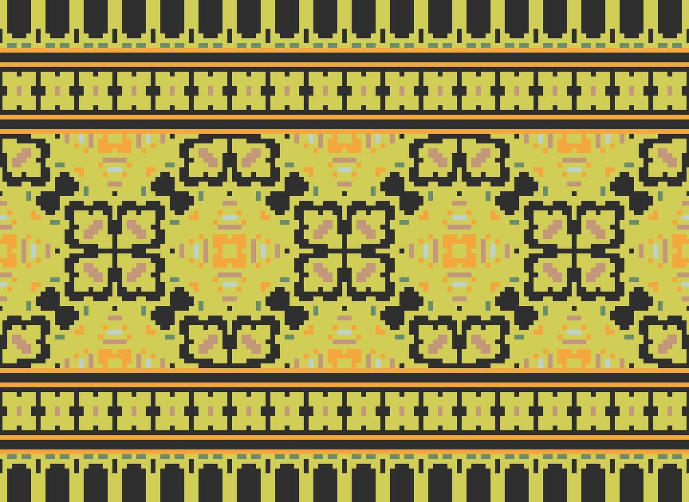 Beautiful pixel patterns traditional folk style, geometric ethnic seamless pattern vector illustration. Design for  cross stitch, carpet, wallpaper, clothing, texti fabric, wrapping, batik, embroidery