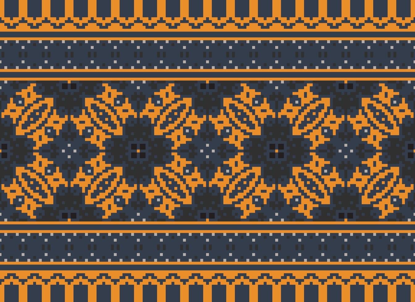 Beautiful pixel patterns traditional folk style, geometric ethnic seamless pattern vector illustration. Design for  cross stitch, carpet, wallpaper, clothing, texti fabric, wrapping, batik, embroidery