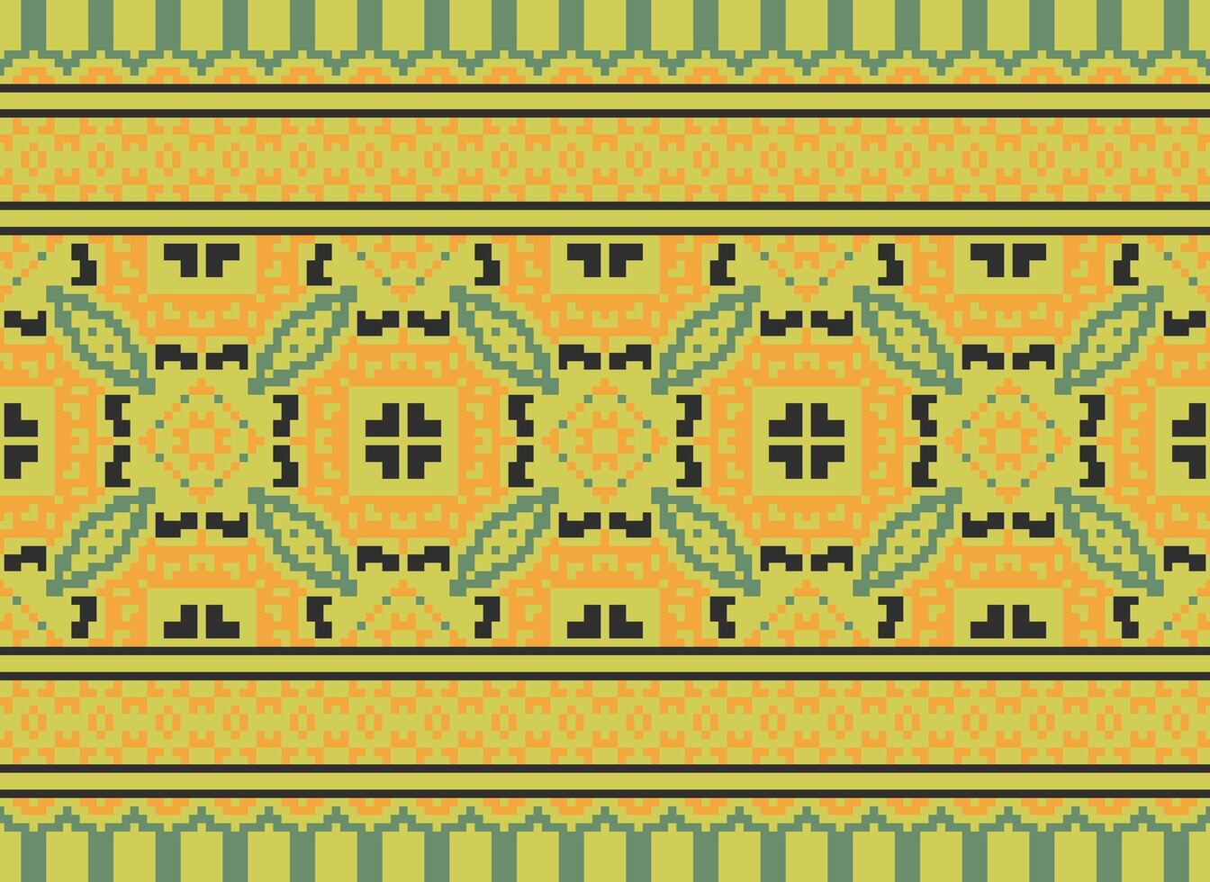 Beautiful pixel patterns traditional folk style, geometric ethnic seamless pattern vector illustration. Design for  cross stitch, carpet, wallpaper, clothing, texti fabric, wrapping, batik, embroidery