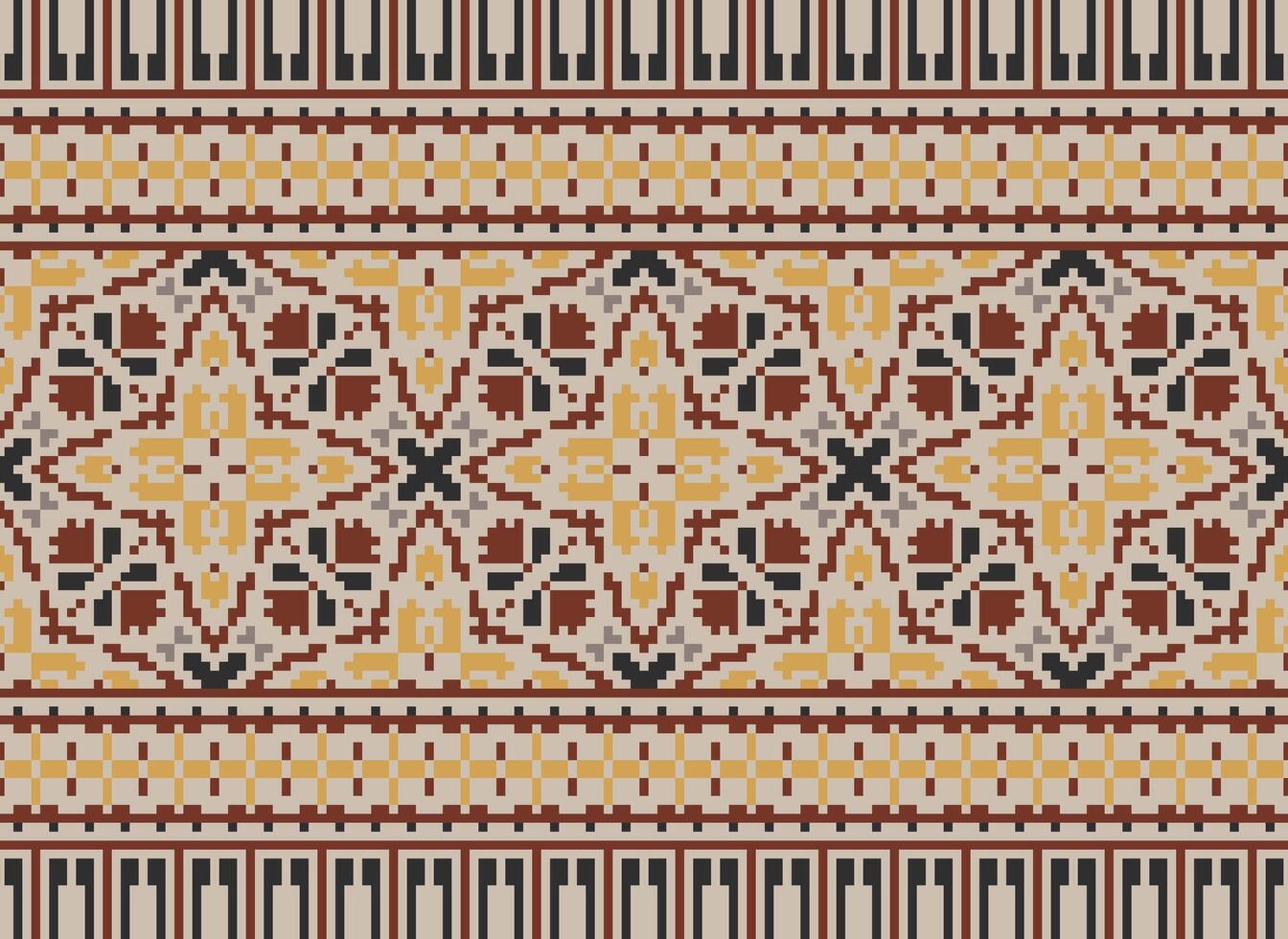 africano cruzar puntada bordado en fondo.geometrico étnico oriental sin costura modelo tradicional.azteca estilo resumen vector ilustración.diseño para textura,tela,ropa,envoltura,alfombra.