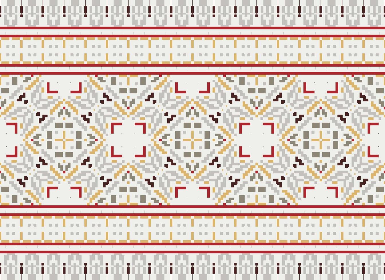 africano cruzar puntada bordado en fondo.geometrico étnico oriental sin costura modelo tradicional.azteca estilo resumen vector ilustración.diseño para textura,tela,ropa,envoltura,alfombra.