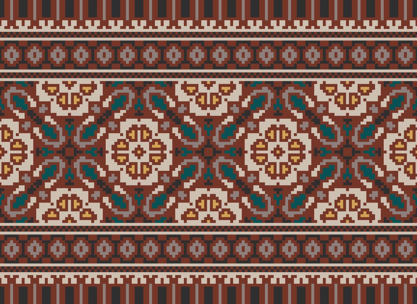 africano cruzar puntada bordado en fondo.geometrico étnico oriental sin costura modelo tradicional.azteca estilo resumen vector ilustración.diseño para textura,tela,ropa,envoltura,alfombra.