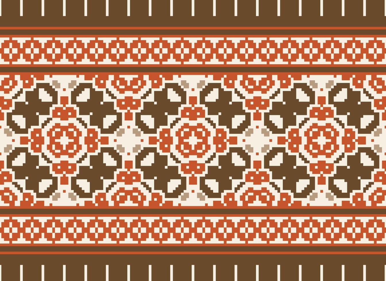 africano cruzar puntada bordado en fondo.geometrico étnico oriental sin costura modelo tradicional.azteca estilo resumen vector ilustración.diseño para textura,tela,ropa,envoltura,alfombra.