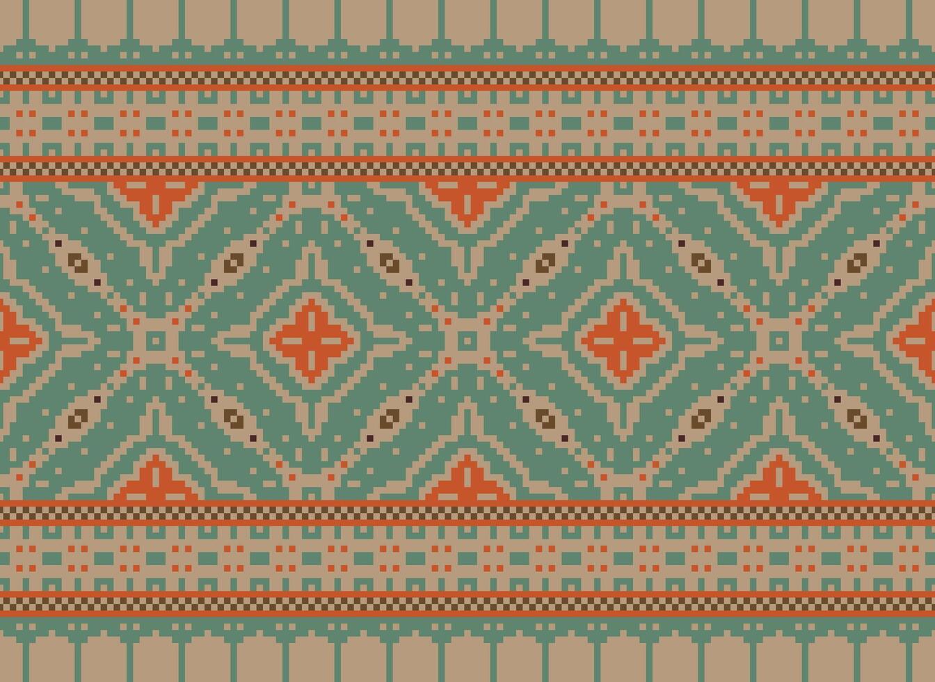 africano cruzar puntada bordado en fondo.geometrico étnico oriental sin costura modelo tradicional.azteca estilo resumen vector ilustración.diseño para textura,tela,ropa,envoltura,alfombra.