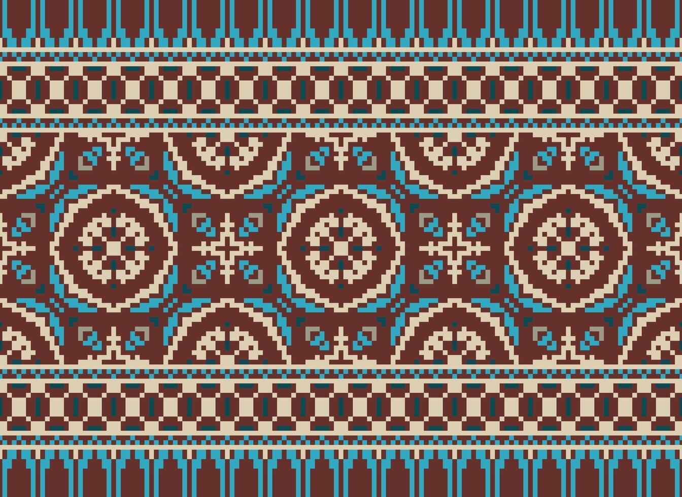 africano cruzar puntada bordado en fondo.geometrico étnico oriental sin costura modelo tradicional.azteca estilo resumen vector ilustración.diseño para textura,tela,ropa,envoltura,alfombra.