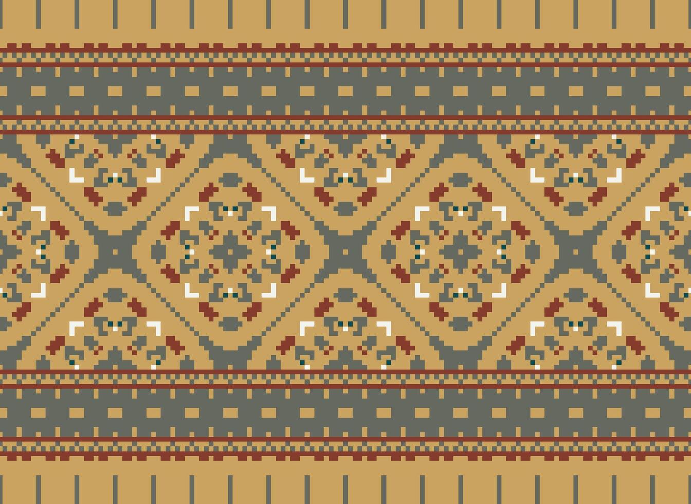 africano cruzar puntada bordado en fondo.geometrico étnico oriental sin costura modelo tradicional.azteca estilo resumen vector ilustración.diseño para textura,tela,ropa,envoltura,alfombra.