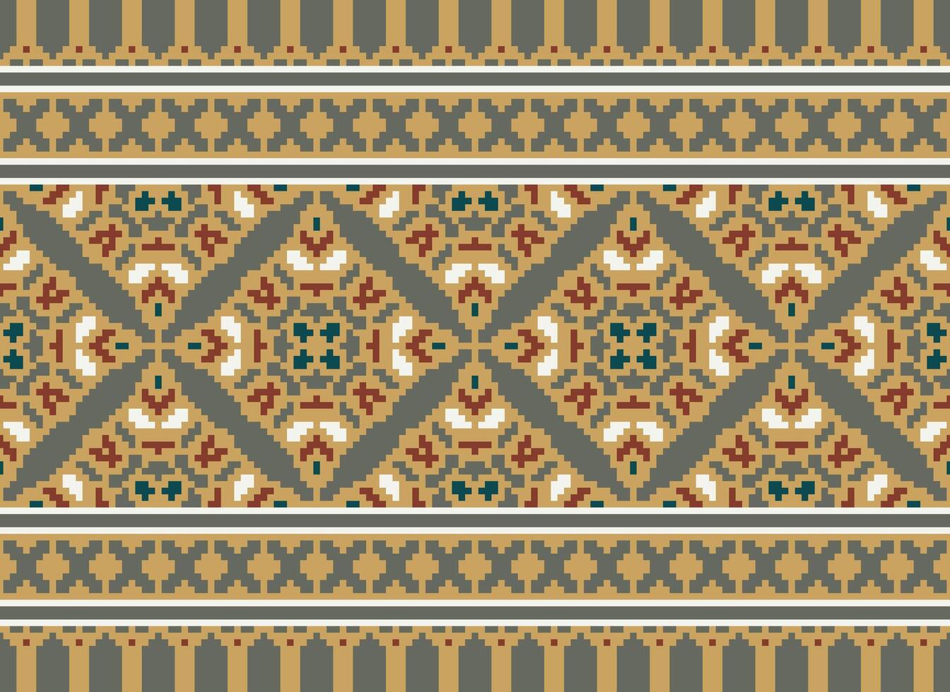 píxel étnico modelo vector antecedentes. sin costura modelo tradicional, diseño para fondo, fondo de pantalla, batik, tela, alfombra, ropa, envase, y textil.étnico modelo vector ilustración.