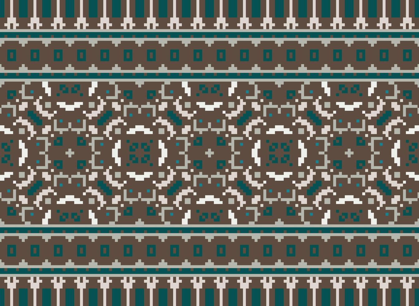 píxel étnico modelo vector antecedentes. sin costura modelo tradicional, diseño para fondo, fondo de pantalla, batik, tela, alfombra, ropa, envase, y textil.étnico modelo vector ilustración.