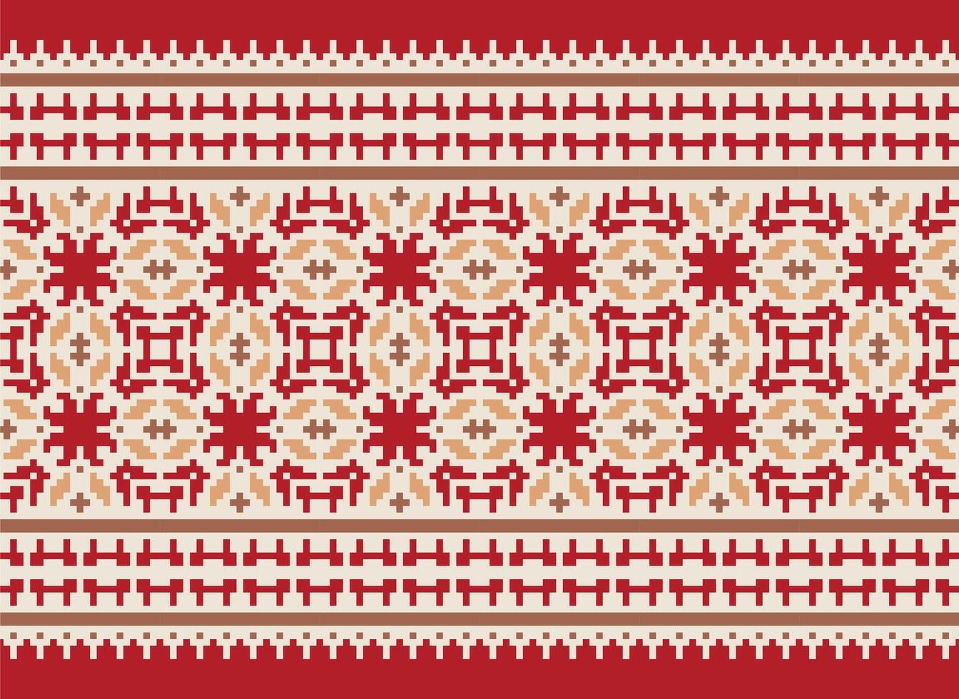 Pixel Ethnic pattern vector background. seamless pattern traditional, Design for background, wallpaper, Batik, fabric, carpet, clothing, wrapping, and textile.ethnic pattern Vector illustration.