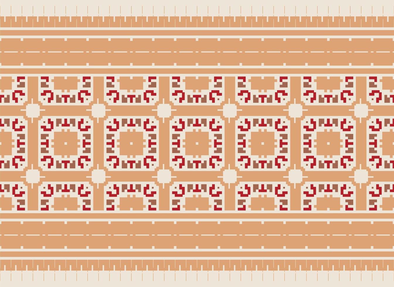 Pixel Ethnic pattern vector background. seamless pattern traditional, Design for background, wallpaper, Batik, fabric, carpet, clothing, wrapping, and textile.ethnic pattern Vector illustration.