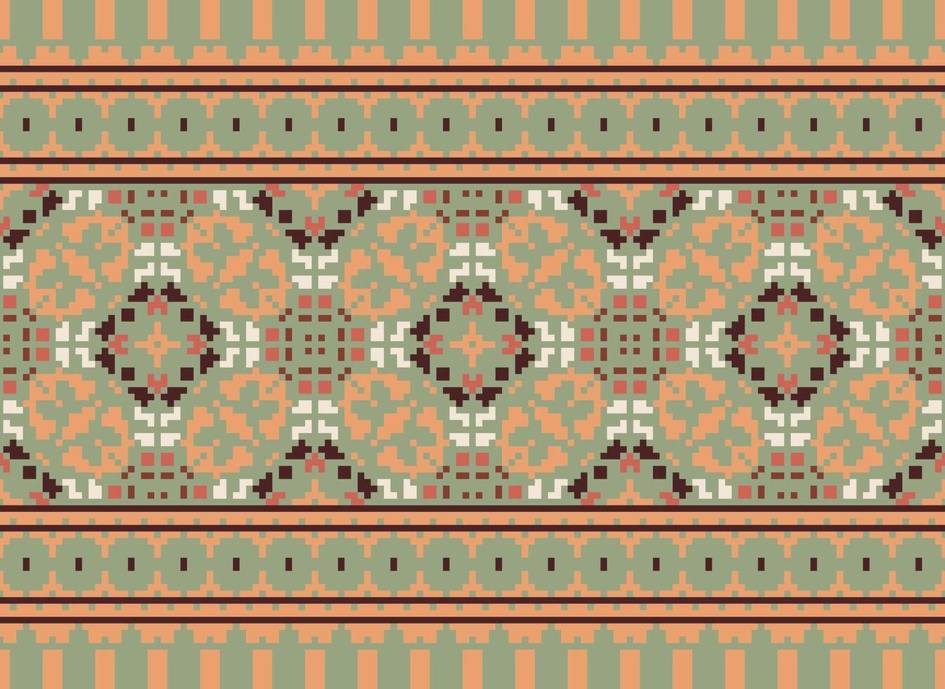 píxel étnico modelo vector antecedentes. sin costura modelo tradicional, diseño para fondo, fondo de pantalla, batik, tela, alfombra, ropa, envase, y textil.étnico modelo vector ilustración.