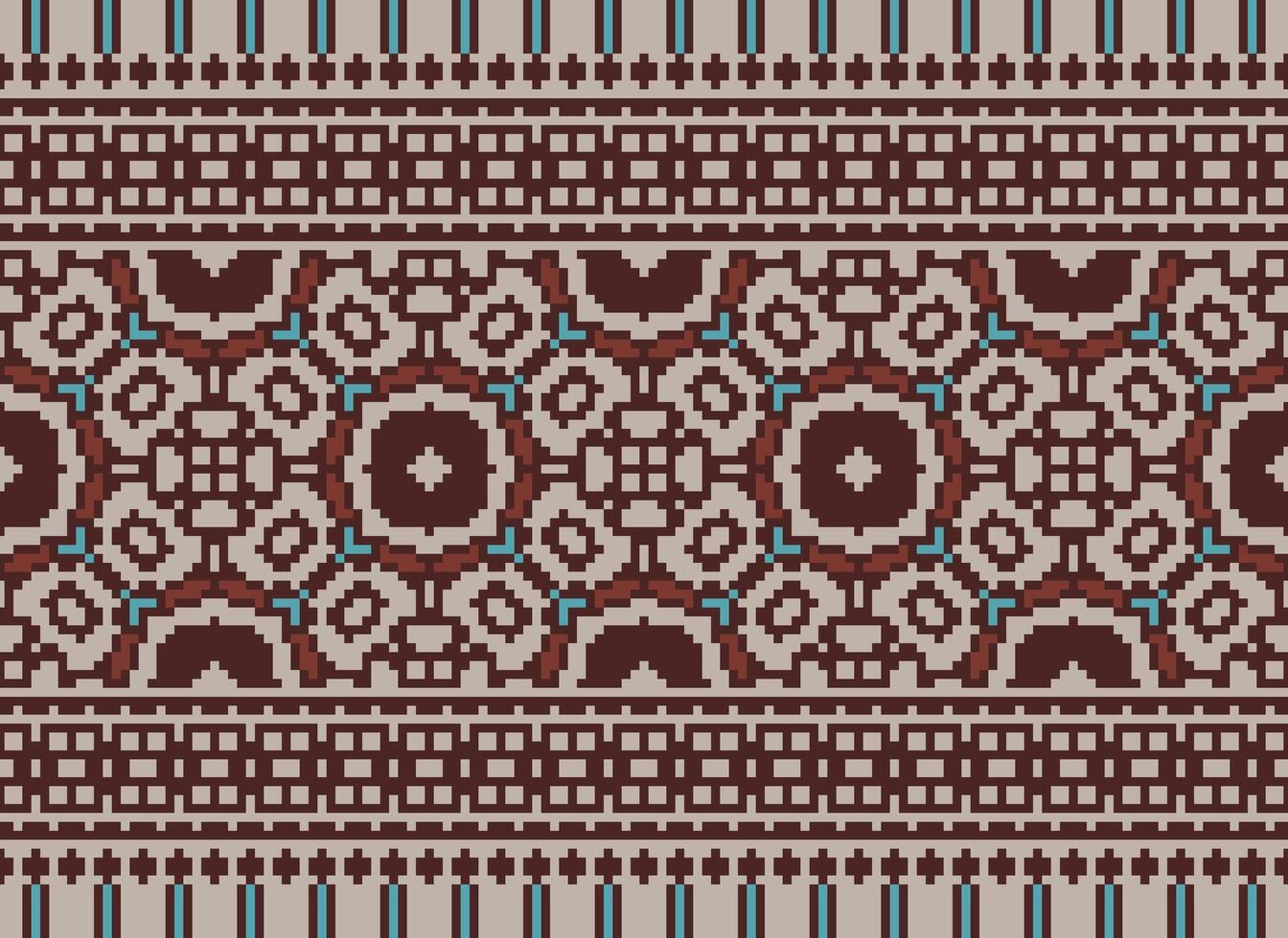 píxel étnico modelo vector antecedentes. sin costura modelo tradicional, diseño para fondo, fondo de pantalla, batik, tela, alfombra, ropa, envase, y textil.étnico modelo vector ilustración.