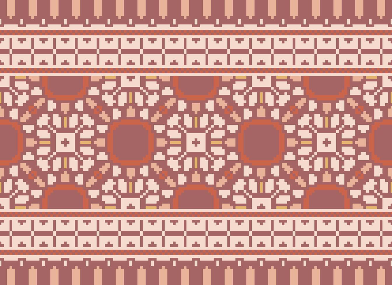 Embroidery ethnic pattern, Vector Geometric ornate background, Cross stitch retro zigzag style, Blue and yellow pattern knitting continuous, Design for textile, fabric, ceramic, digital print