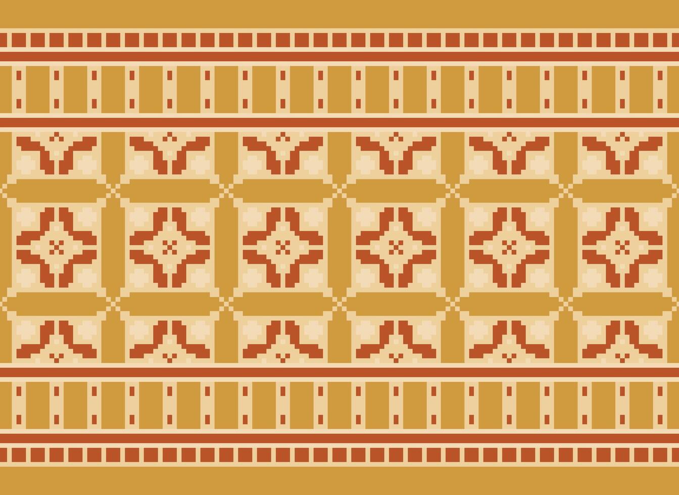 Embroidery ethnic pattern, Vector Geometric ornate background, Cross stitch retro zigzag style, Blue and yellow pattern knitting continuous, Design for textile, fabric, ceramic, digital print
