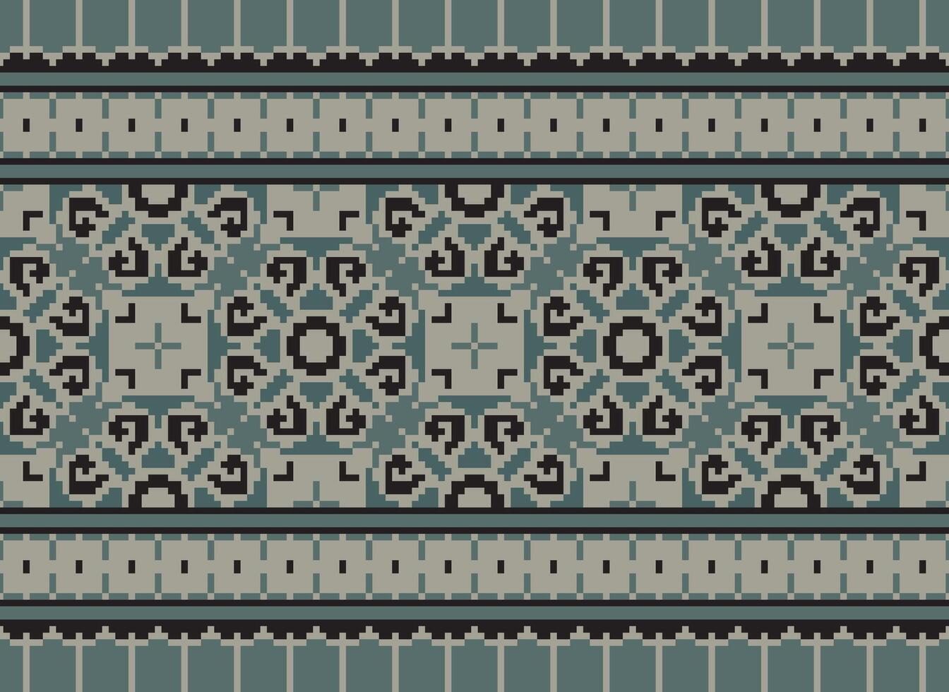 Embroidery ethnic pattern, Vector Geometric ornate background, Cross stitch retro zigzag style, Blue and yellow pattern knitting continuous, Design for textile, fabric, ceramic, digital print