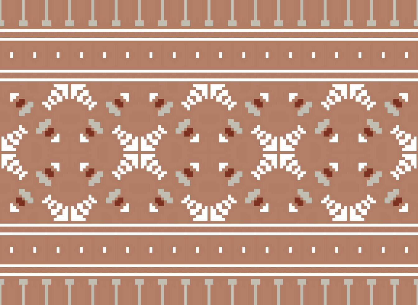 Embroidery ethnic pattern, Vector Geometric ornate background, Cross stitch retro zigzag style, Blue and yellow pattern knitting continuous, Design for textile, fabric, ceramic, digital print