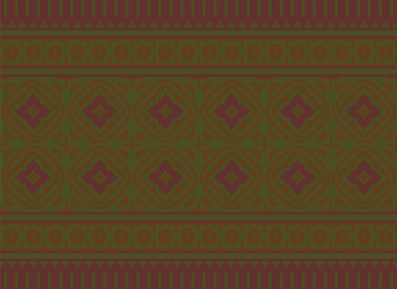 Embroidery ethnic pattern, Vector Geometric ornate background, Cross stitch retro zigzag style, Blue and yellow pattern knitting continuous, Design for textile, fabric, ceramic, digital print