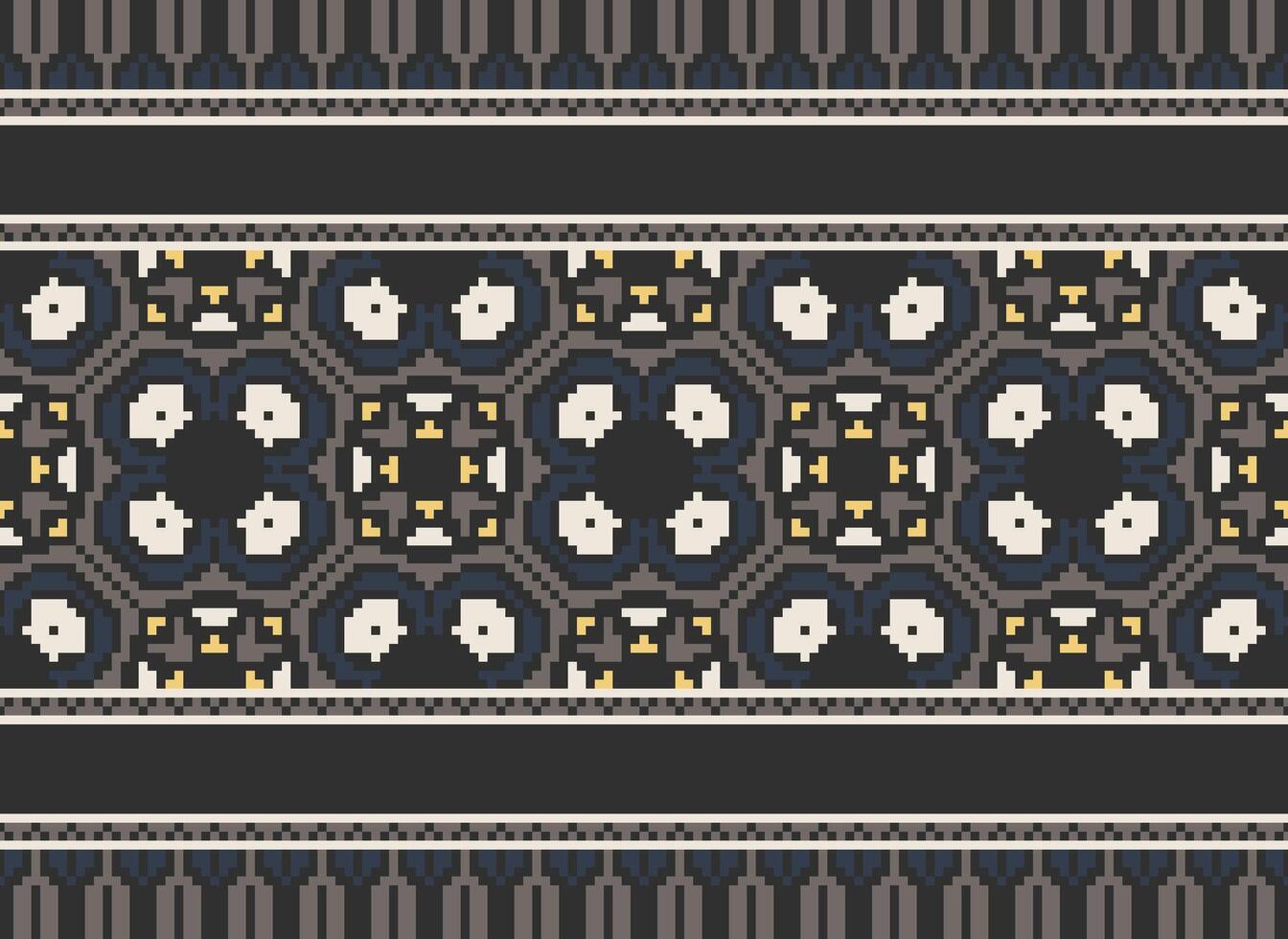 píxel étnico modelo vector antecedentes. sin costura modelo tradicional, diseño para fondo, fondo de pantalla, batik, tela, alfombra, ropa, envase, y textil.étnico modelo vector ilustración.