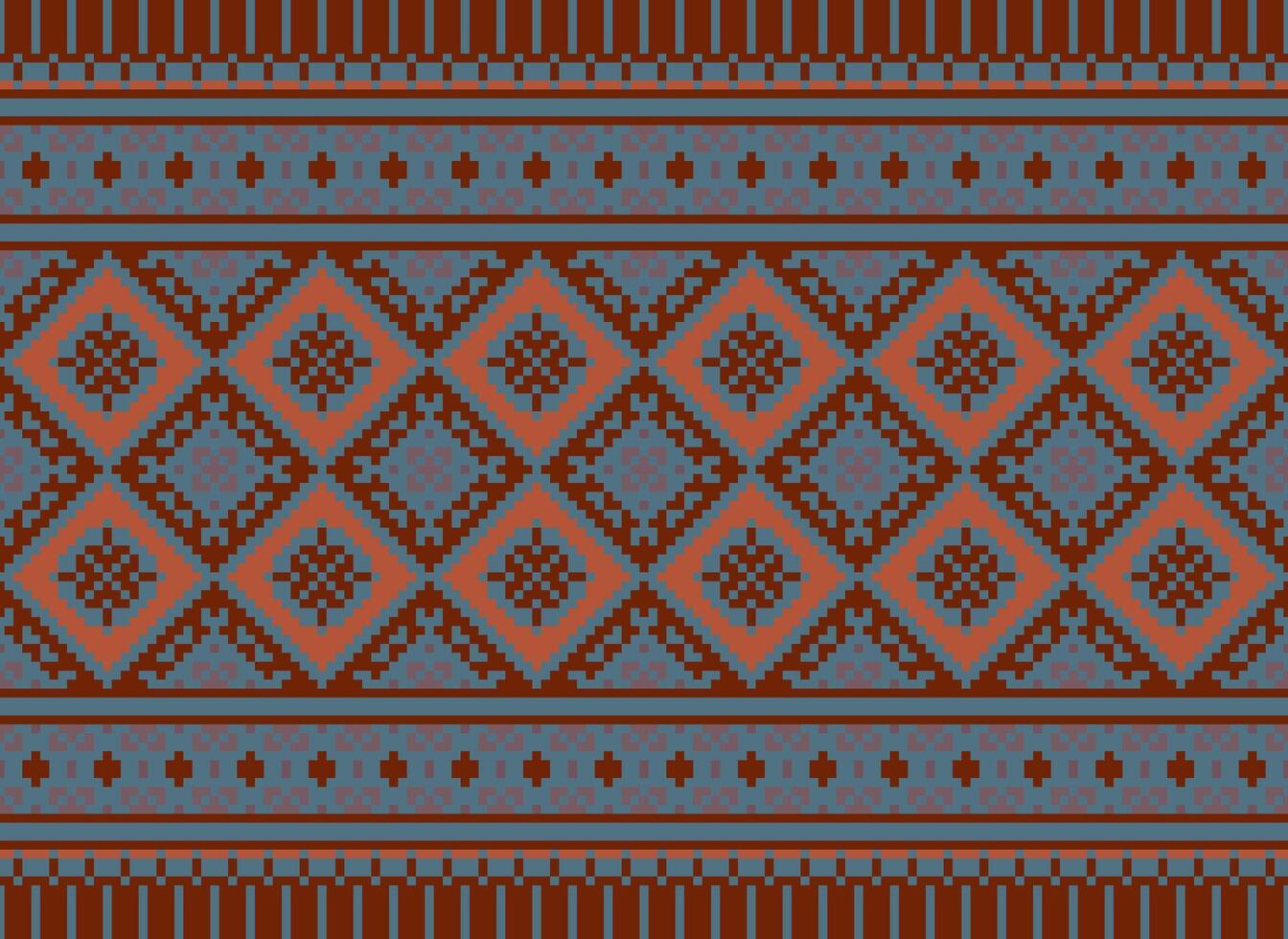 píxel étnico modelo vector antecedentes. sin costura modelo tradicional, diseño para fondo, fondo de pantalla, batik, tela, alfombra, ropa, envase, y textil.étnico modelo vector ilustración.