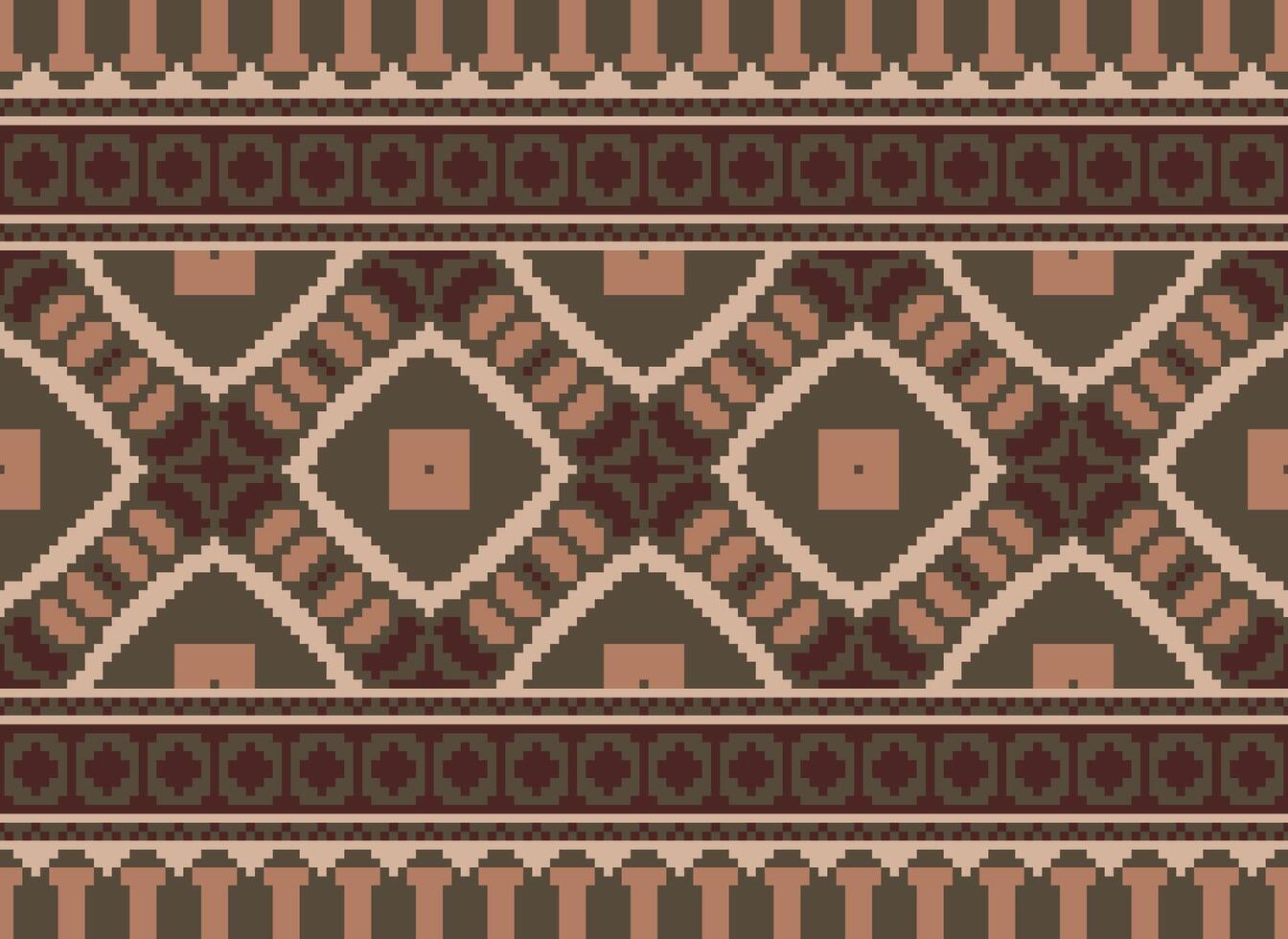 píxel étnico modelo vector antecedentes. sin costura modelo tradicional, diseño para fondo, fondo de pantalla, batik, tela, alfombra, ropa, envase, y textil.étnico modelo vector ilustración.