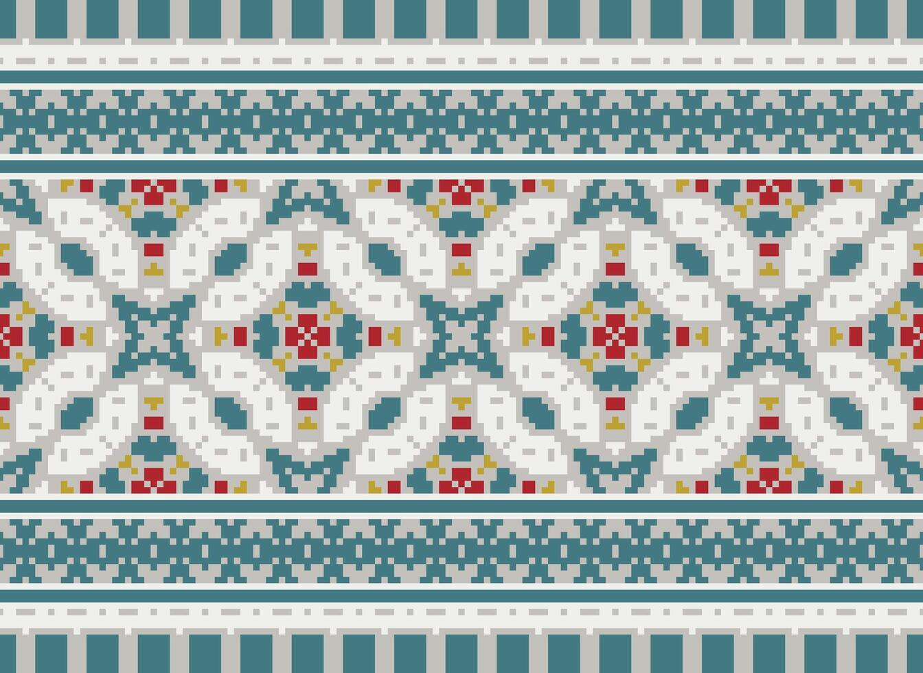 píxel étnico geométrico tela modelo cruzar puntada.ikat bordado étnico oriental píxel modelo azul antecedentes. resumen, vector, ilustración. textura,ropa,marco,decoración,motivos,seda fondo de pantalla. vector