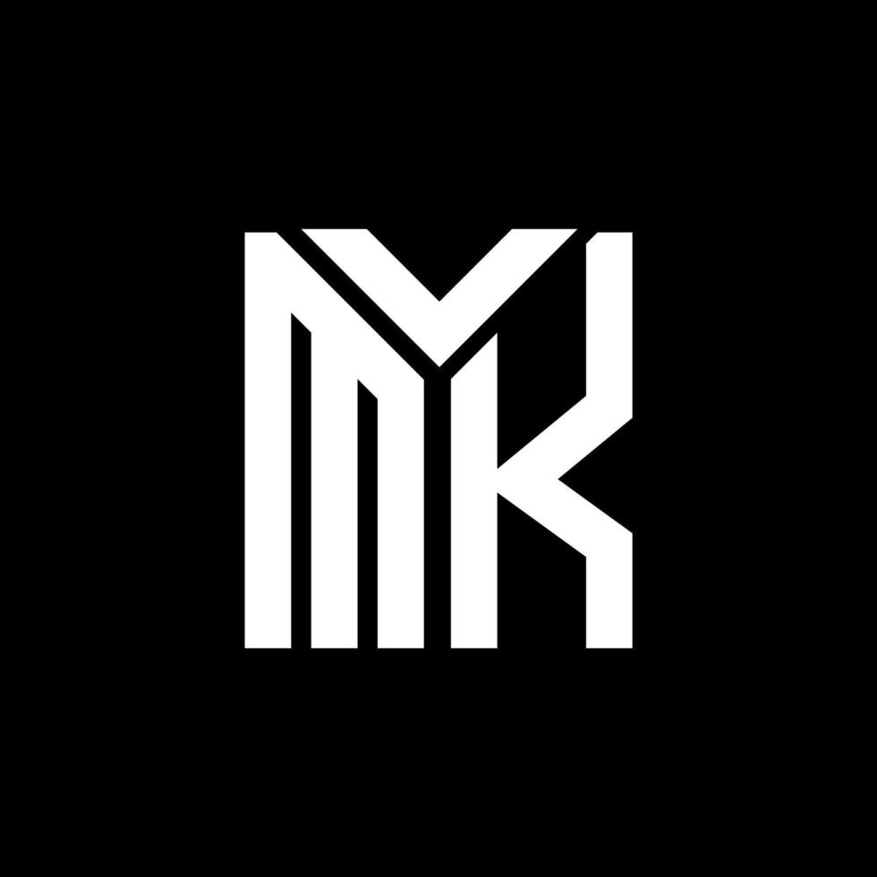 mk letra logo diseño en negro antecedentes. mk creativo iniciales letra logo concepto. mk letra diseño. vector