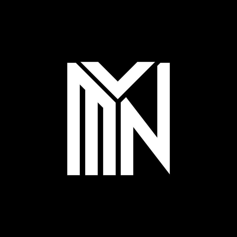 MN letter logo design on black background. MN creative initials letter logo concept. MN letter design. vector