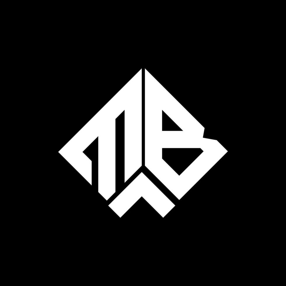 MB letter logo design on black background. MB creative initials letter logo concept. MB letter design. vector